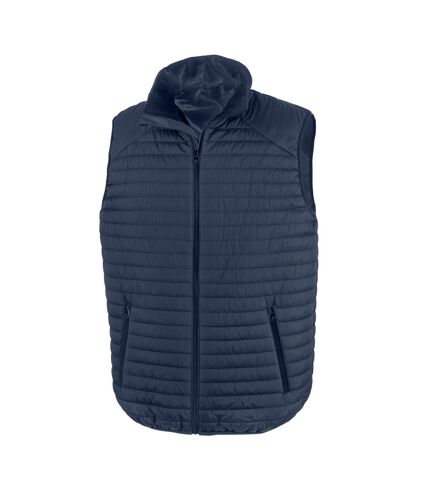 Unisex adult thermoquilt vest navy/lime Result