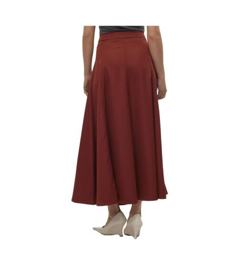 Jupe longue terracotta femme vero moda tara ancle - 36