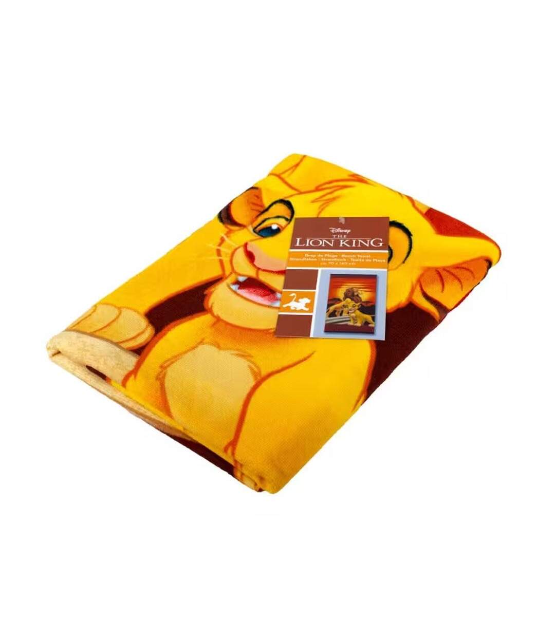 Serviette jaune/orange mixte sport zone roi lion-2