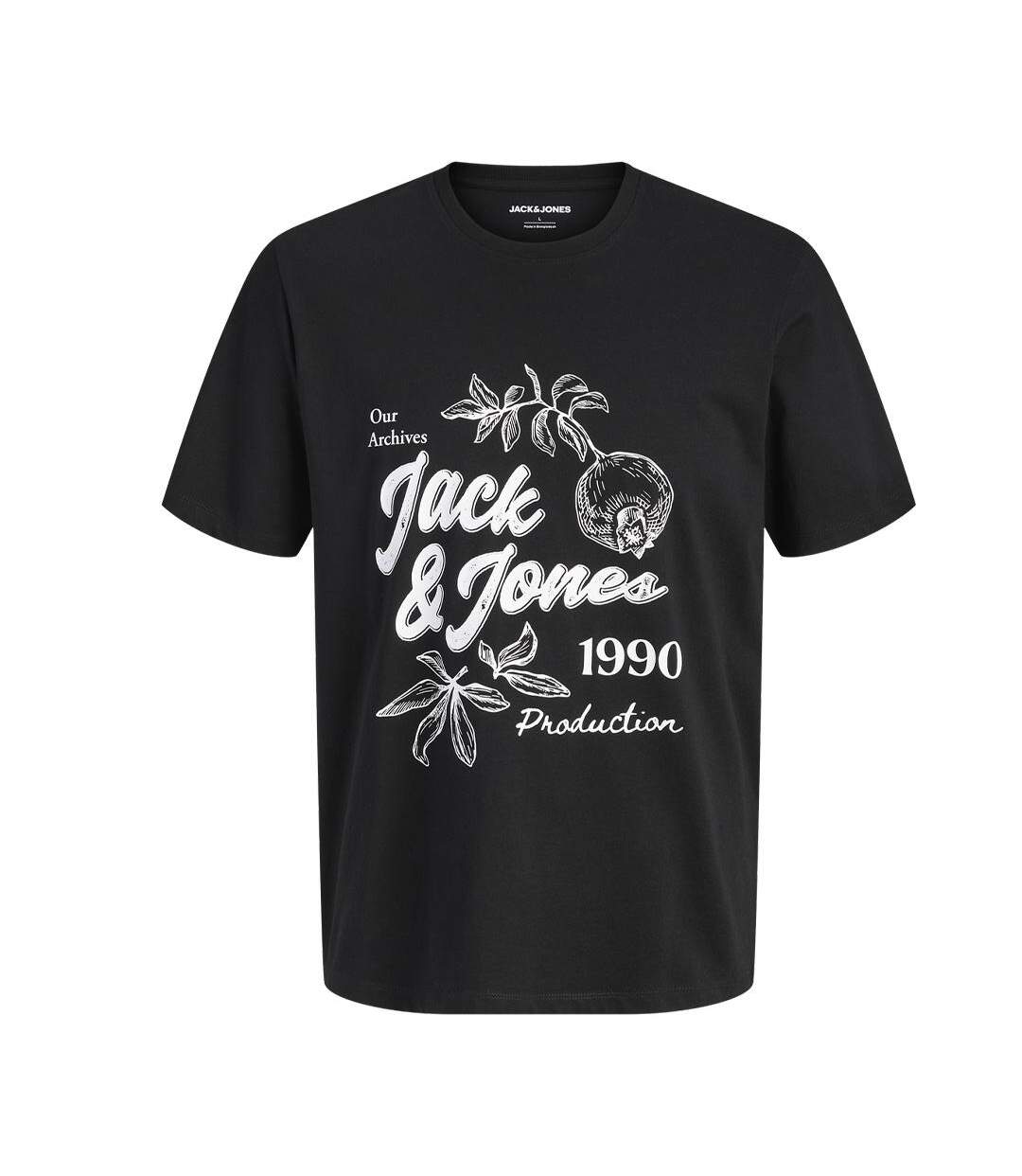 T-Shirt noir homme jack & jones arri-1