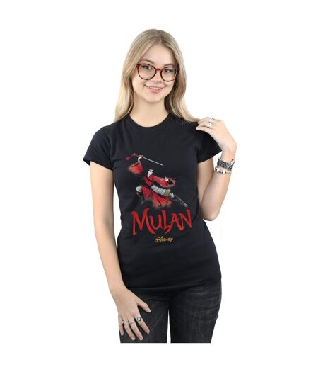 Disney Femme/Les femmes Mulan Movie Pose - T-shirt en coton (Noir) - UTBI30745