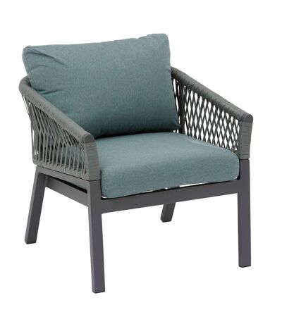 Fauteuil de jardin en aluminium Oriengo - Olive et Graphite