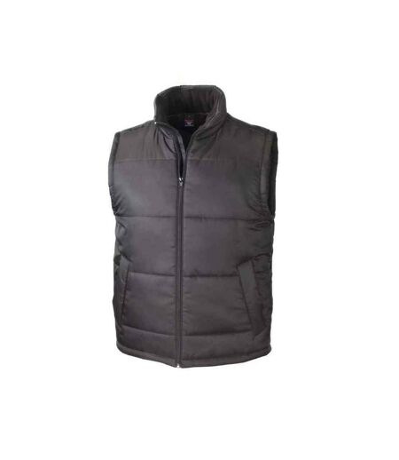 Unisex adult padded body warmer black Result Core