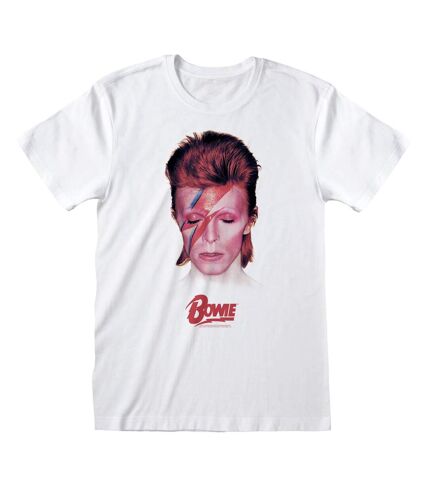 David Bowie Unisex Adult Aladdin Sane T-Shirt (White)