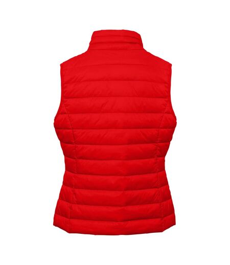 Doudoune sans manches terrain femme rouge 2786