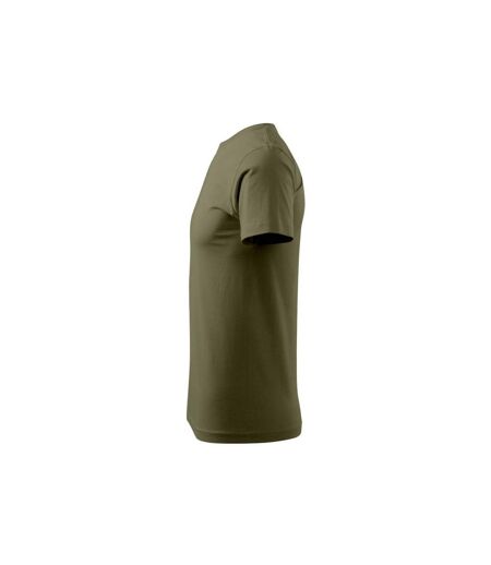 Mens Heavy New T-shirt Dark Khaki Green Malfini
