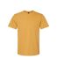 Unisex adult softstyle midweight t-shirt mustard Gildan