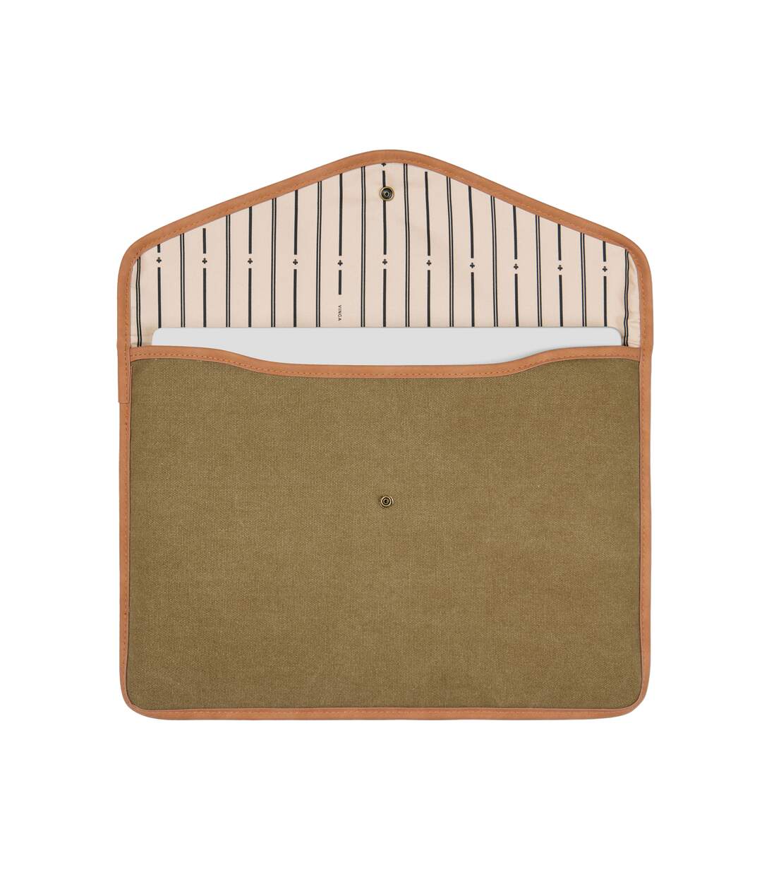 Bosler canvas recycled laptop sleeve one size green Vinga-3