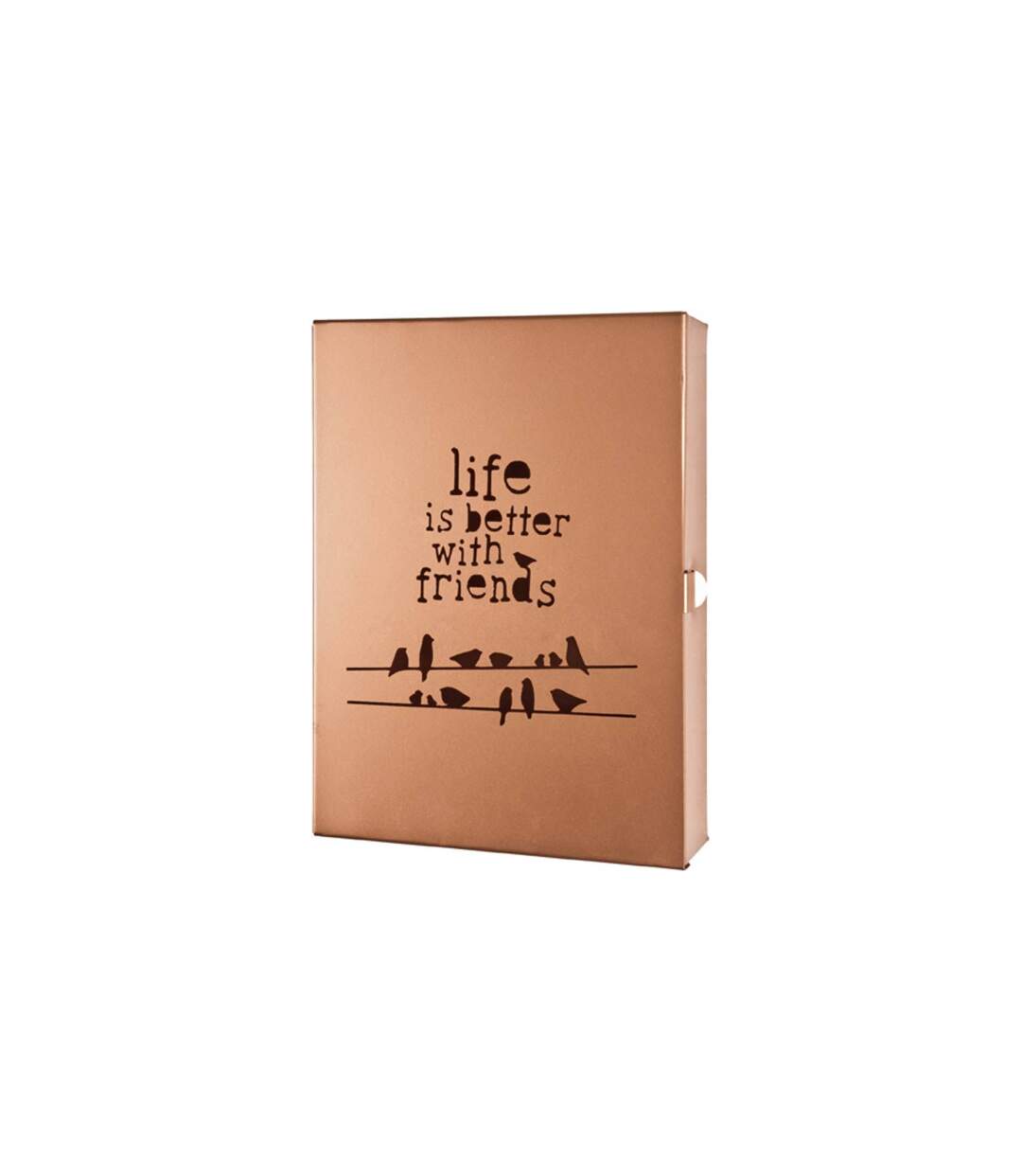 Boîte à Clés Métal Life is better 25cm Cuivre-1