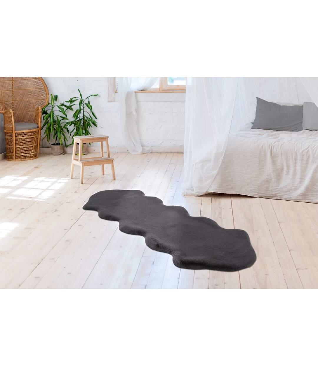 Tapis Déco Sheep 60x180cm Anthracite-2