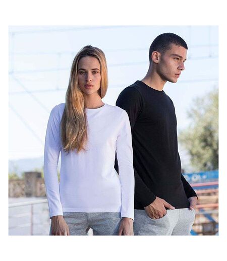 T-shirt À Manches Longues Femme Blanc Skinni Fit