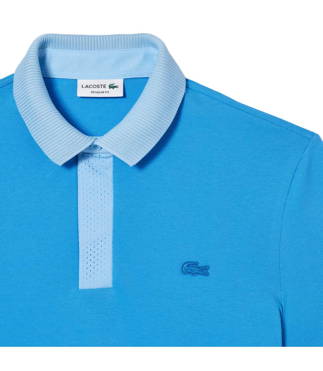 Mens Smart Paris Mini Pique Polo Shirt Blue Lacoste-2
