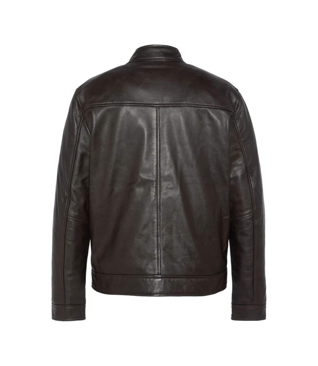 Blouson en cuir marron homme schott william - l-2