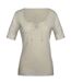 Tee-shirt MAYFLOWER DAMOCLES2 beige à lacets : l'élégance des manches 3/4-5