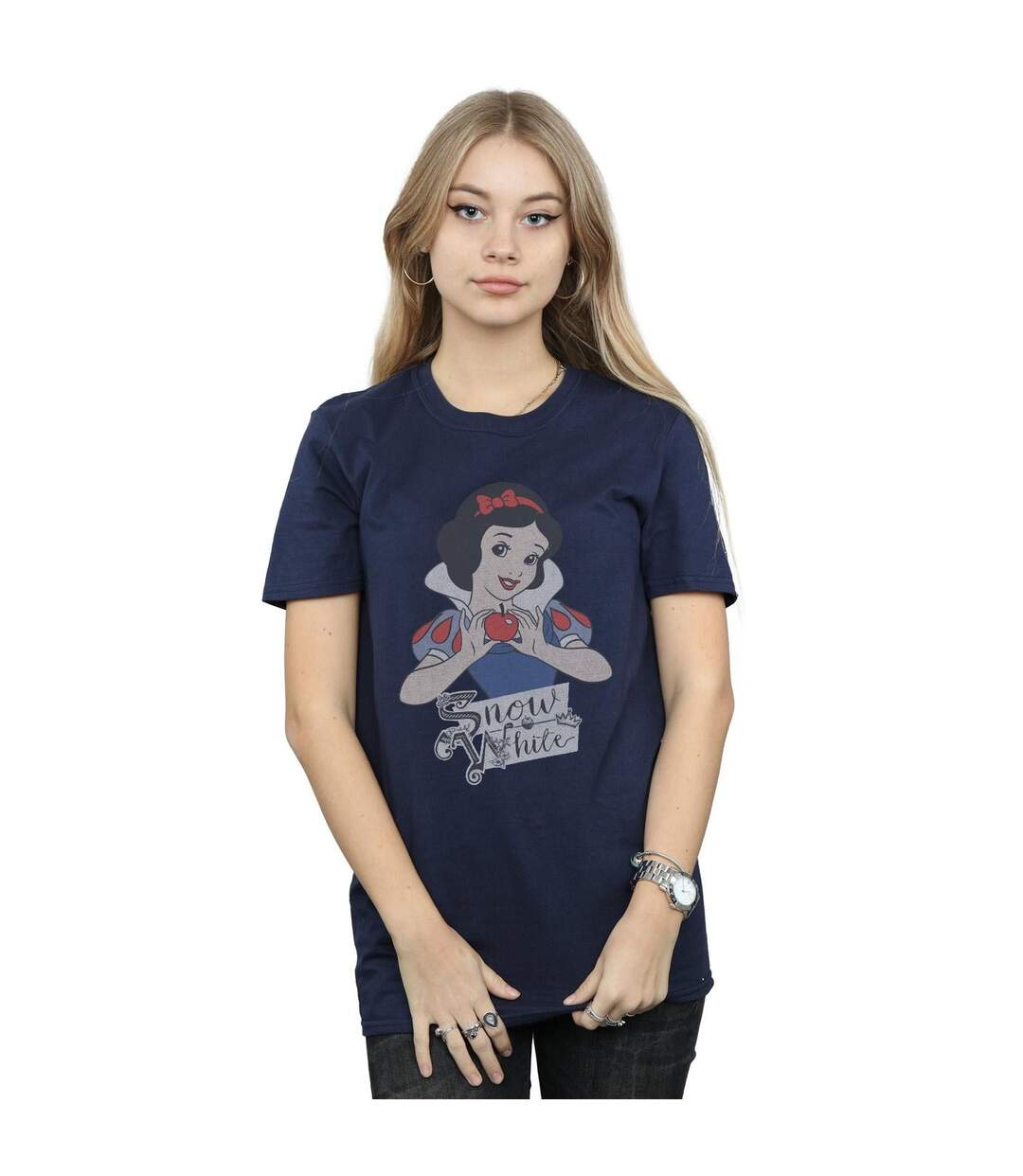 Disney Princess - T-shirt SNOW WHITE APPLE - Femme (Bleu marine) - UTBI42644-2