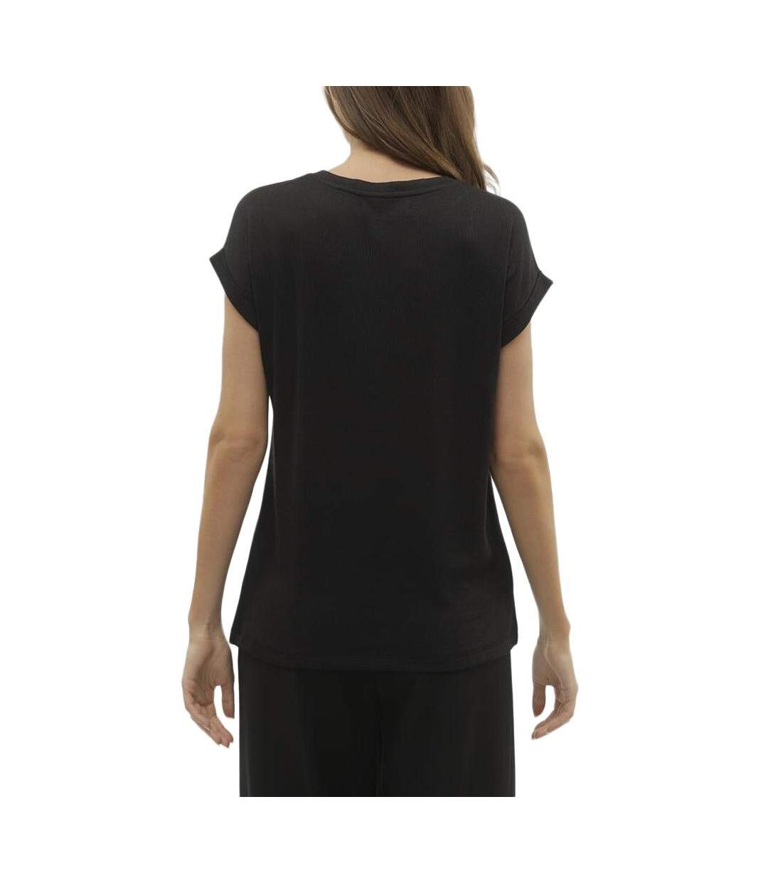 T-Shirt Noir Femme Vero Moda Brianna 10291353 - M-2