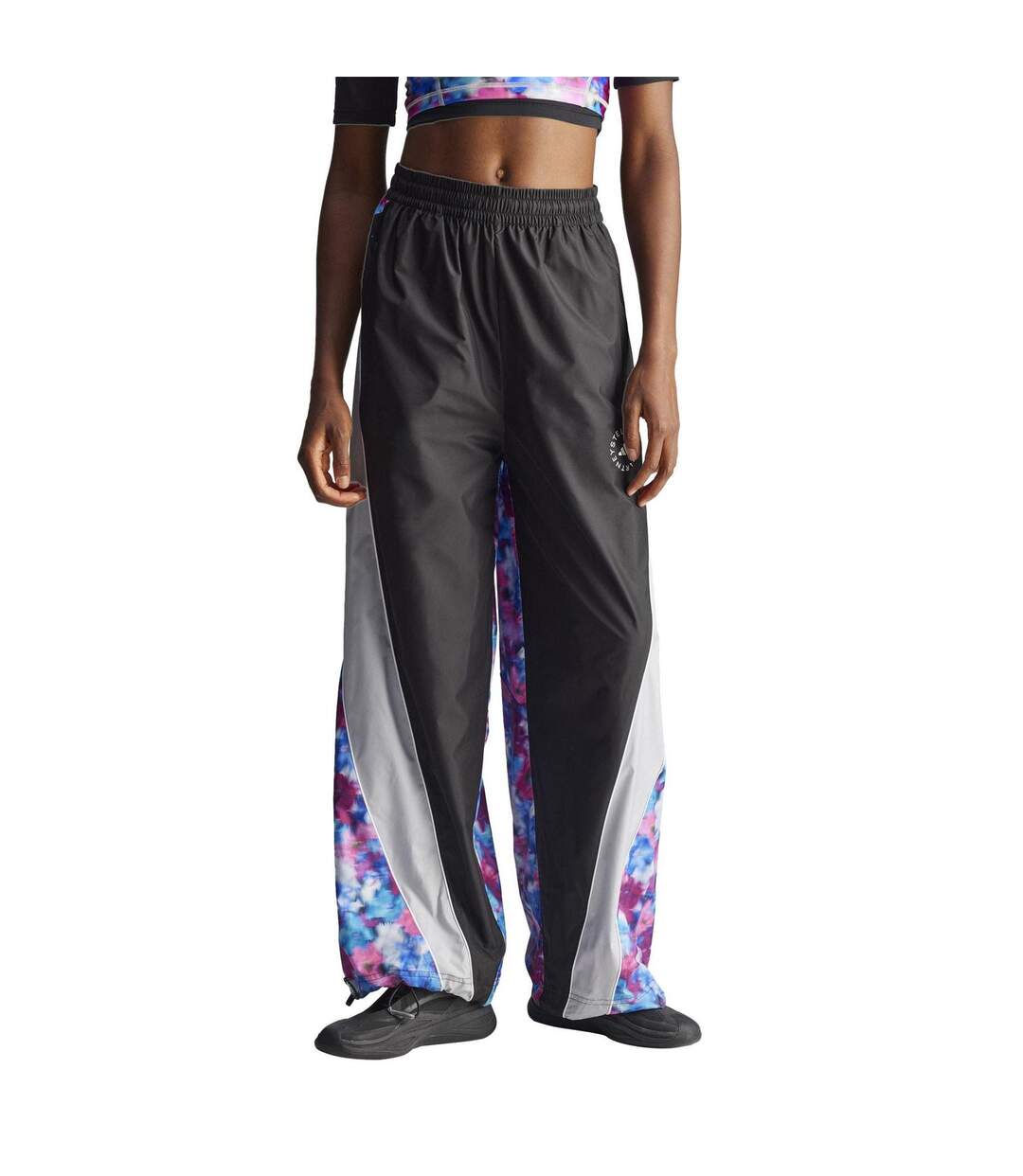 Pantalon De Survêtement Motif/style Blocs De Couleurs Stella Mccartney Femme Cyan Adidas-1