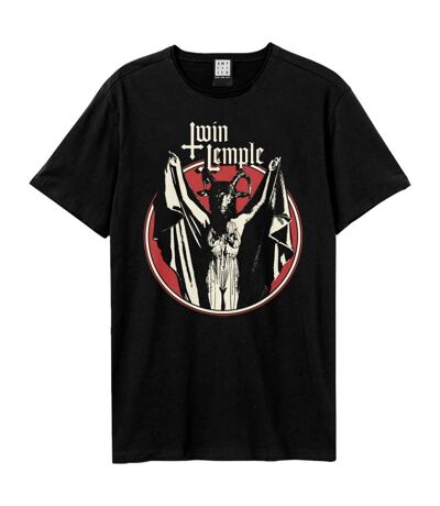 T-shirt Unisexe Adulte Baphomette Twin Temple Noir Amplified