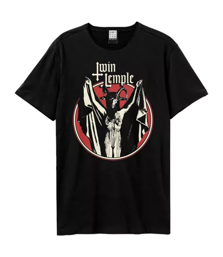T-shirt Unisexe Adulte Baphomette Twin Temple Noir Amplified