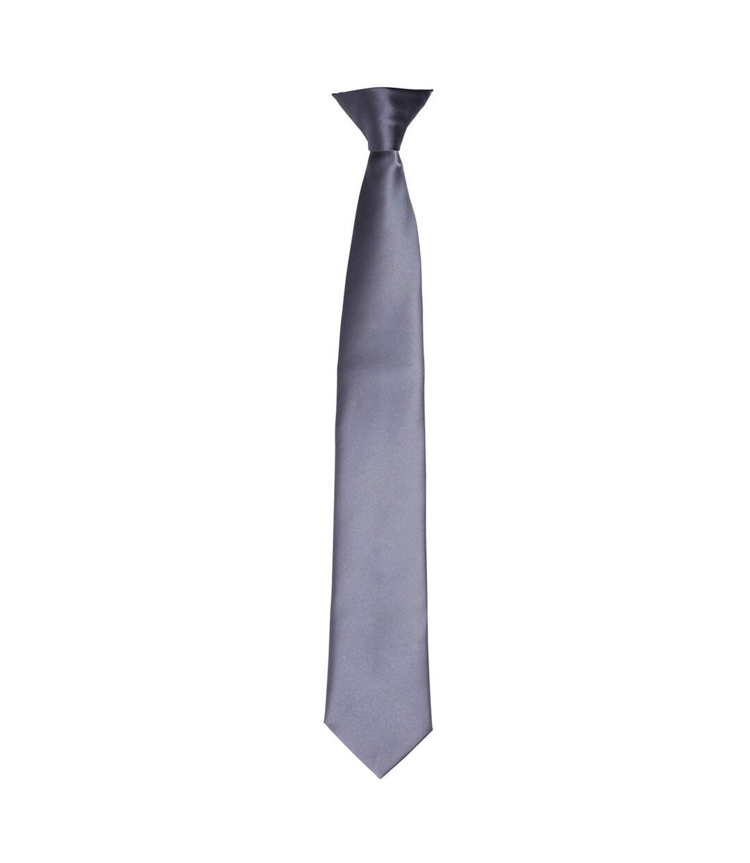 Premier Colours Mens Satin Clip Tie (Steel) (One size) - UTRW4407-2