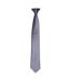 Premier Colours Mens Satin Clip Tie (Steel) (One size) - UTRW4407-2