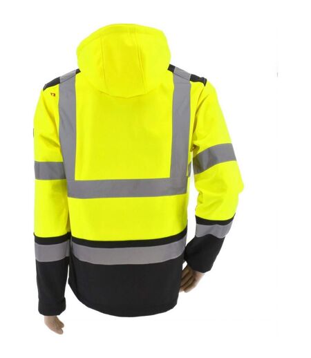 Veste Softshell T3 Homme Noir Jaune Fluo AW Tools