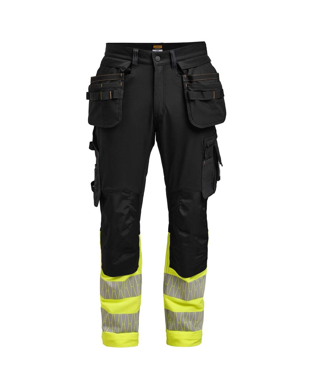 Pantalon Craftsman Homme Noir Jaune Jobman-2
