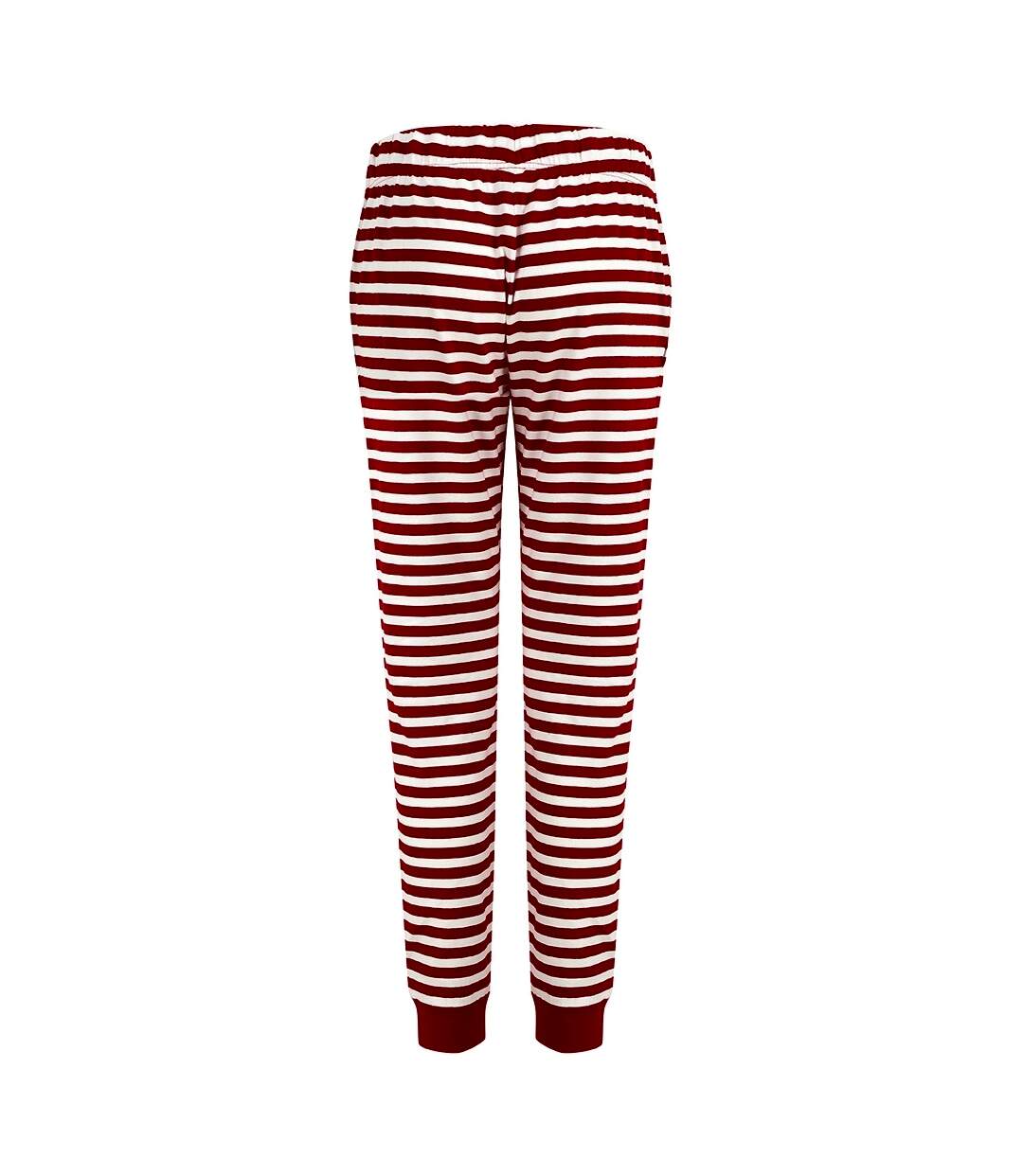 SF Pantalon confort à rayures pour femmes/femmes (Rouge / blanc) - UTPC4338