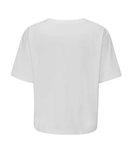 T-shirt Court Femme Blanc Mantis