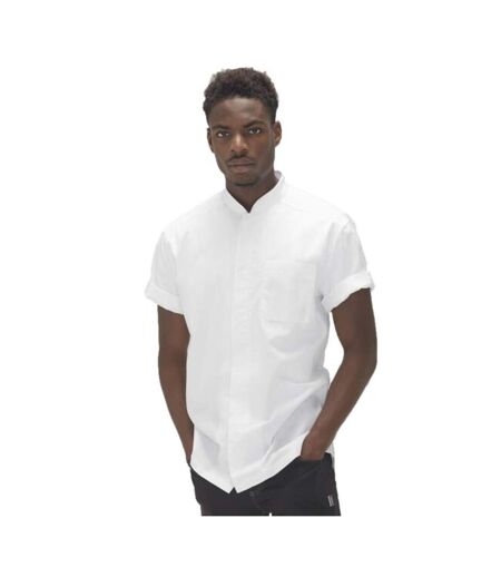 Mens Polycotton Slim Short-sleeved Chef Shirt White Le Chef