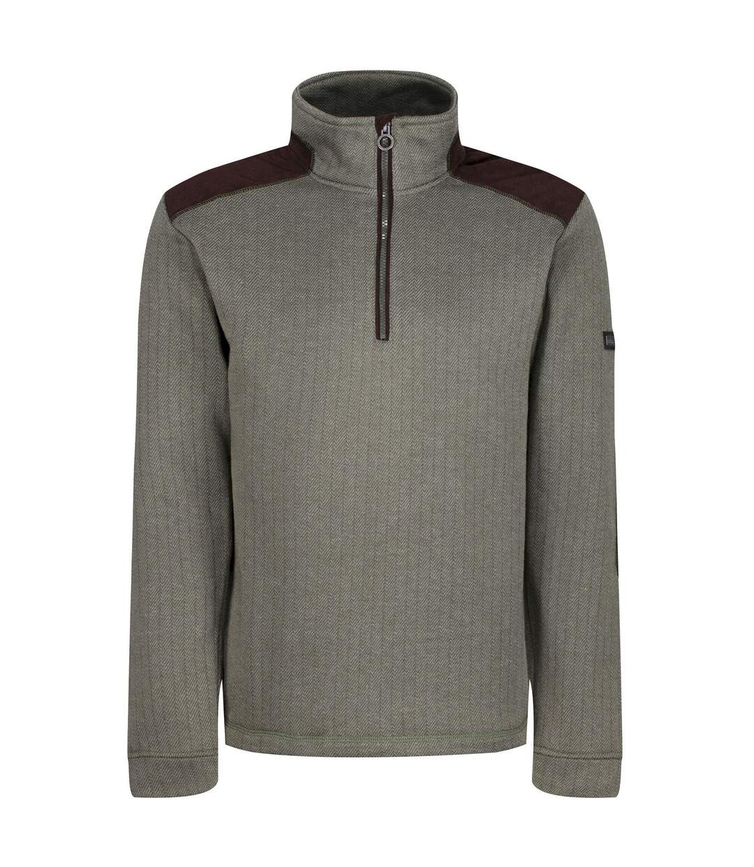 Mens holbeck half zip fleece top dark khaki Regatta