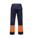 Portwest Mens Contrast Hi-Vis Work Trousers (Orange/Navy) - UTPW945