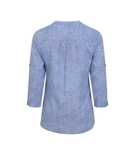 Mountain Warehouse Womens/Ladies Petra All-Over Print 3/4 Sleeve Shirt (Corn Blue) - UTMW2710