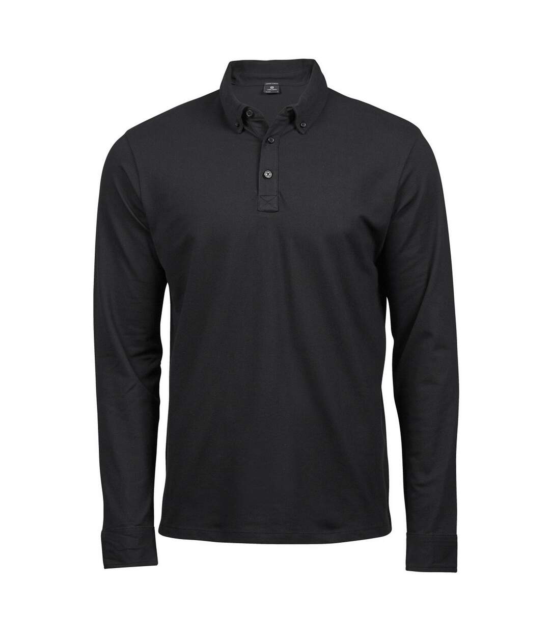 Polo à manche longues fashion stretch homme noir Tee Jays