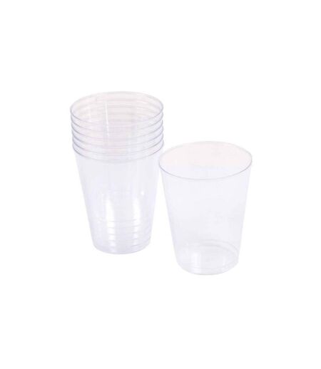 Lot de 6 Verres à Eau Réutilisable Plastique 23cl Transparent