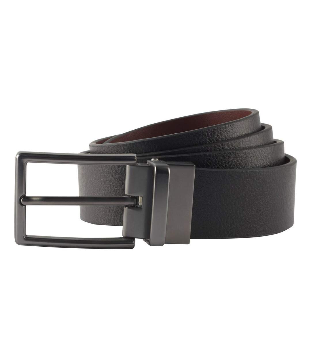 Ceinture homme double sens en cuir - AQ904 - noir-1