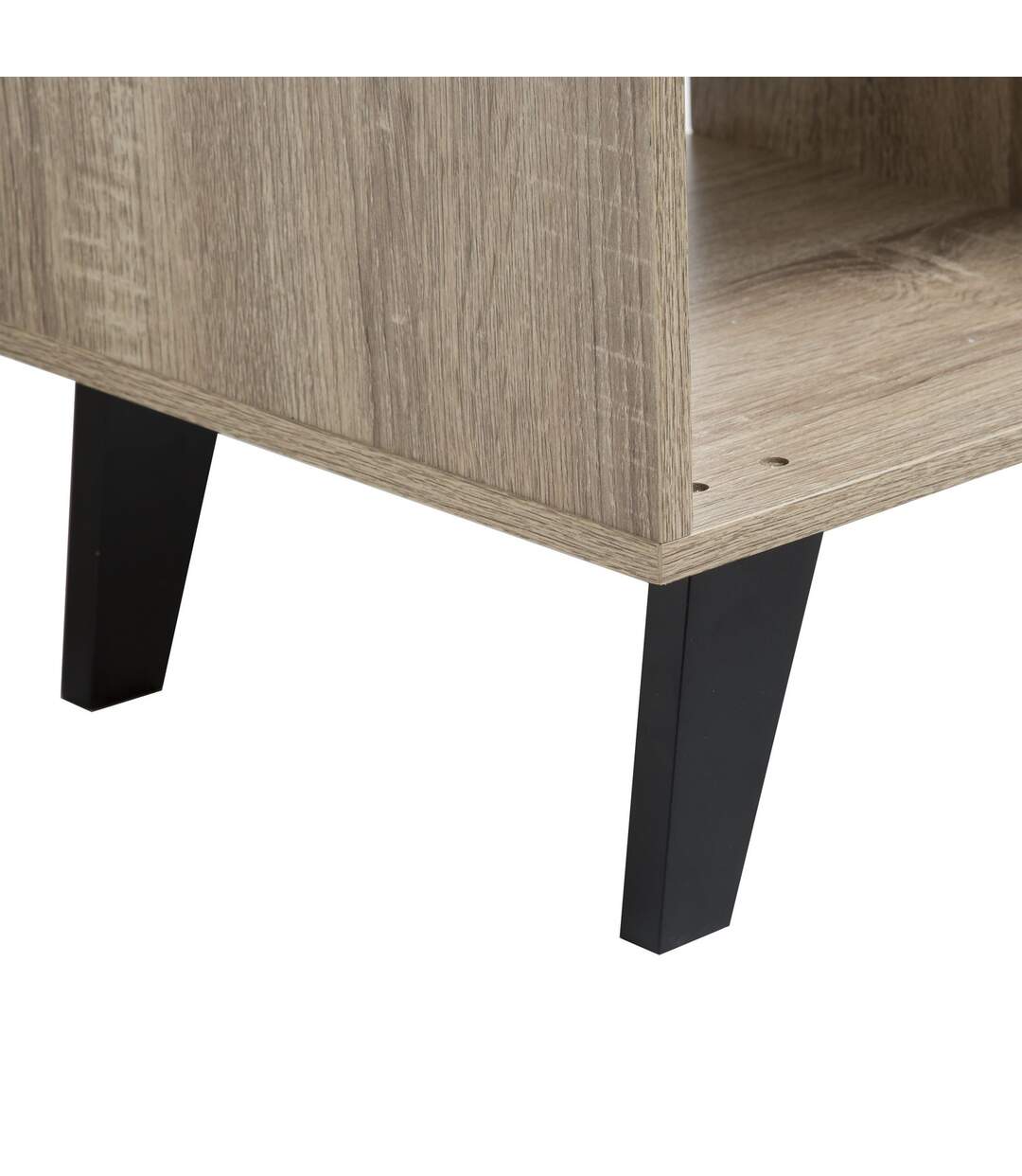 Meuble TV 3 compartiments Mix'n Modul - Marron et Noir-3