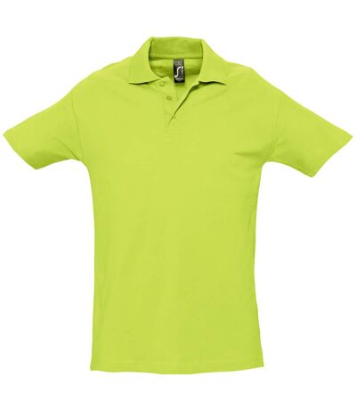 SOLS Mens Spring II Short Sleeve Heavyweight Polo Shirt (Apple Green)