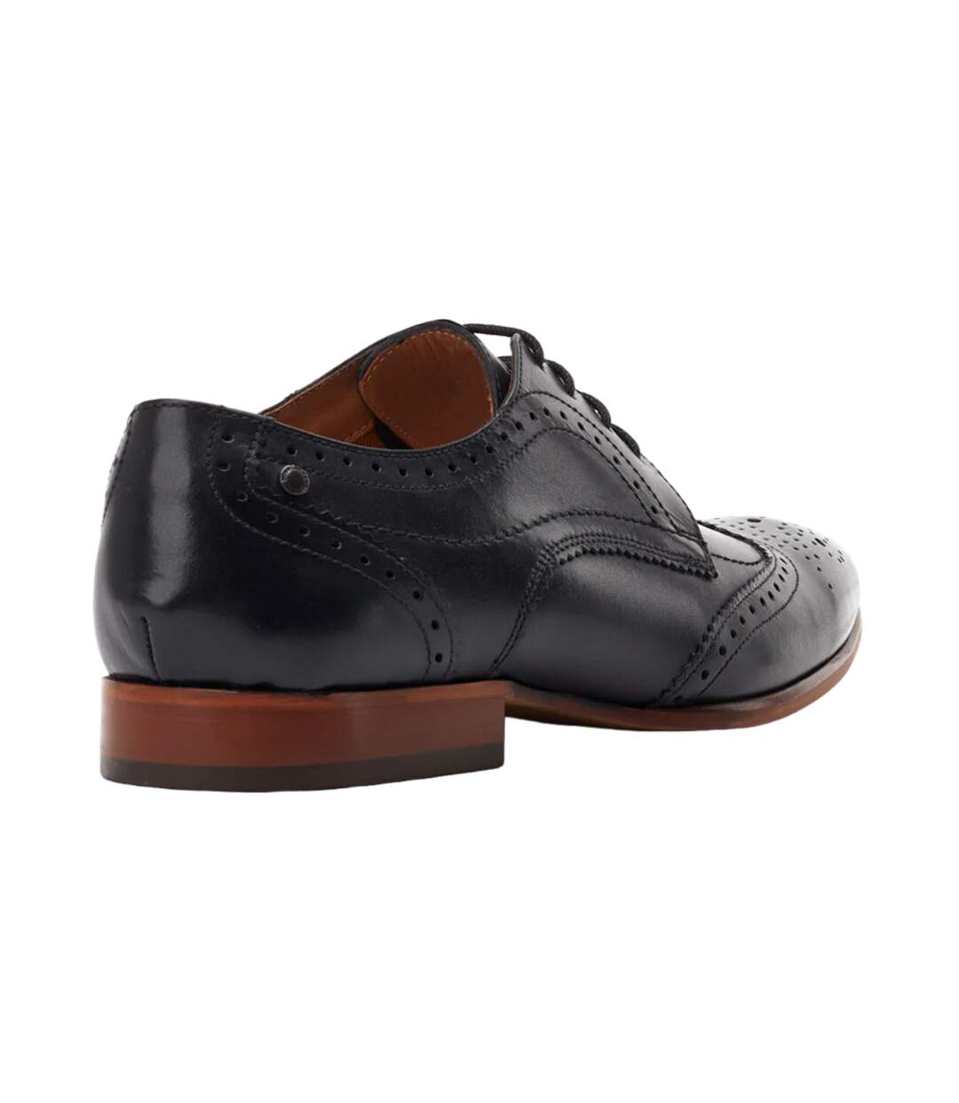 Chaussures brogues barbera homme noir Base London-2