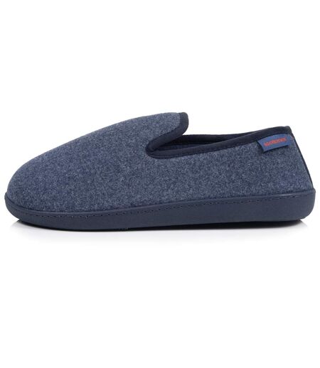 Isotoner Chaussons Charentaises homme polaire chinée semelle ergonomique, mousse à mémoire forme
