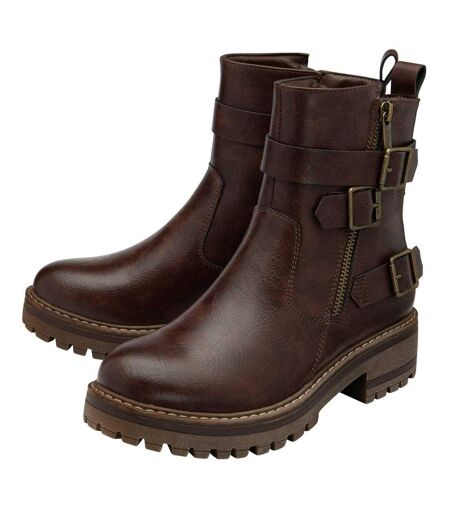Bottines Harrie Femme Marron Lotus Shoes