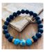 Bracelet turquoise et pierres de lave
