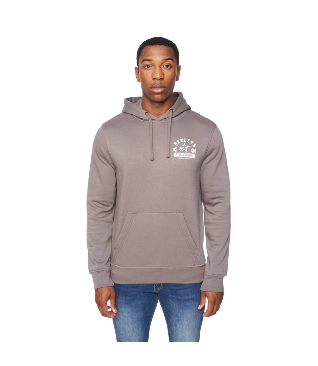 Sweat à capuche upton homme gris foncé Henleys