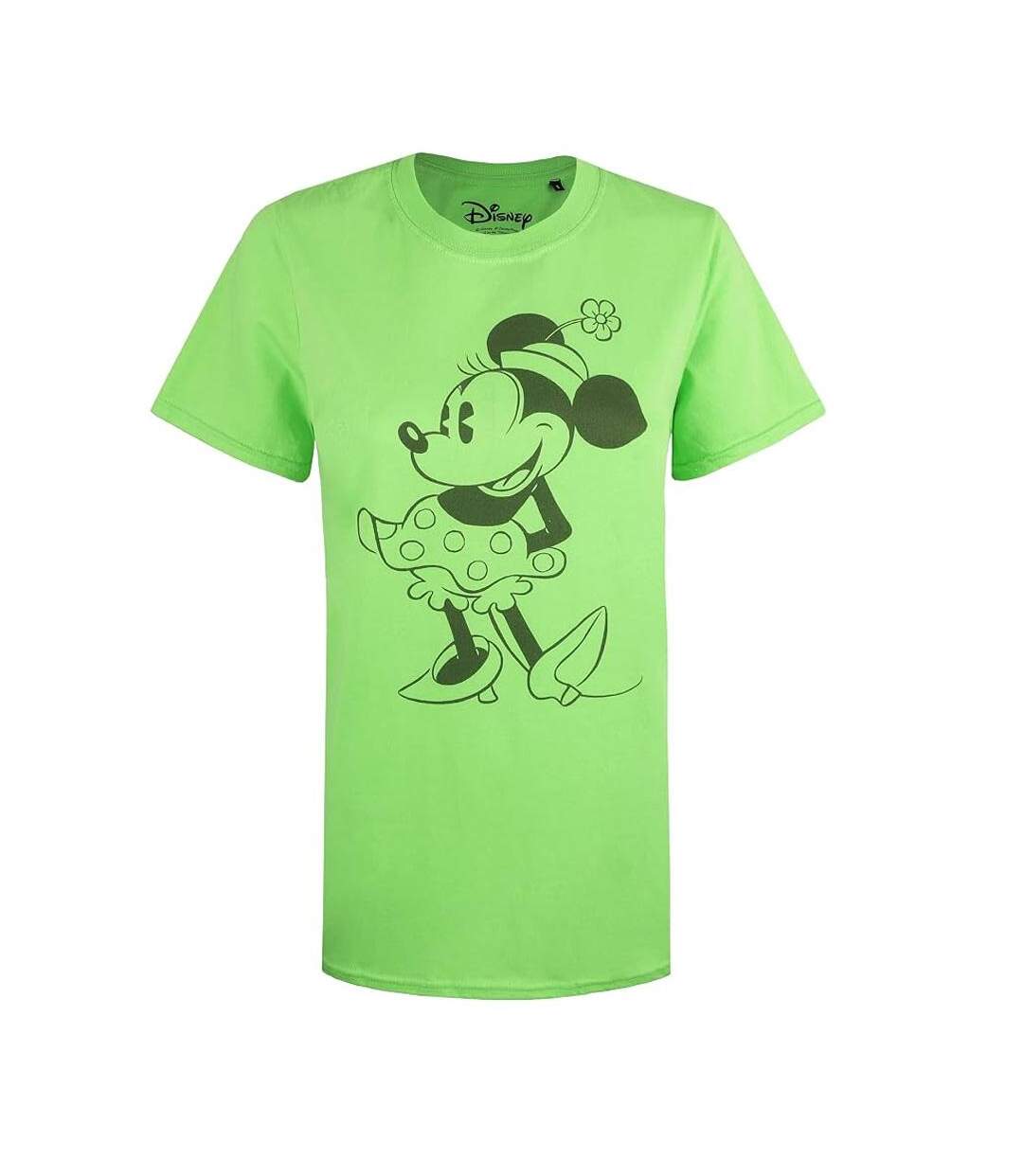 T-Shirt vert femme disney minnie lime-2