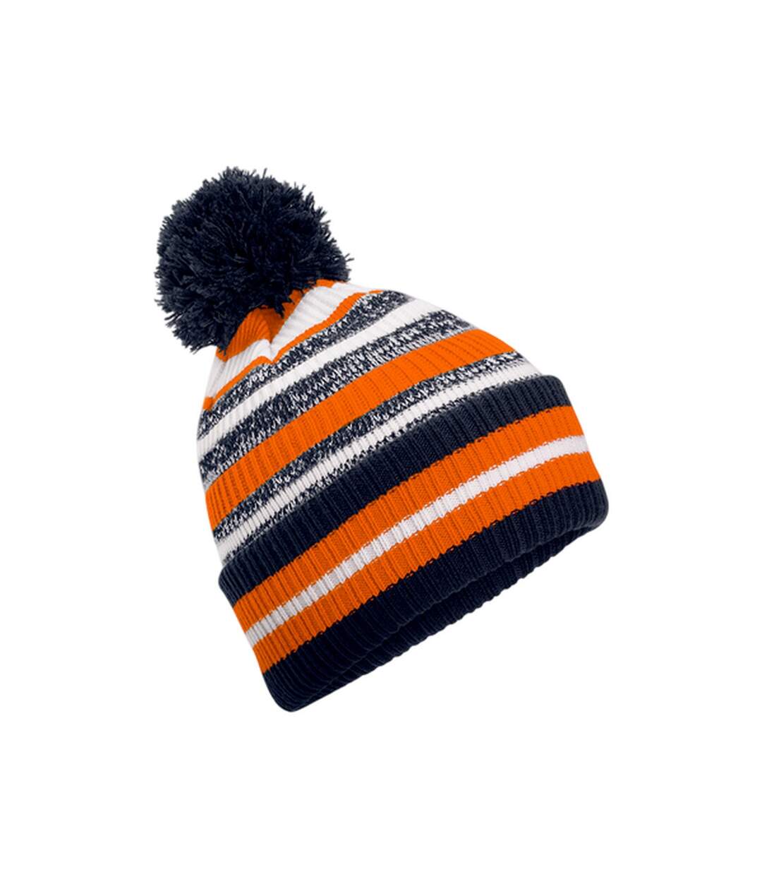 Bonnet Multi-sport Fan Bleu Marine Français Orange Blanc Beechfield-1