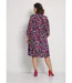 Robe courte évasée cache-coeur imprimée-2