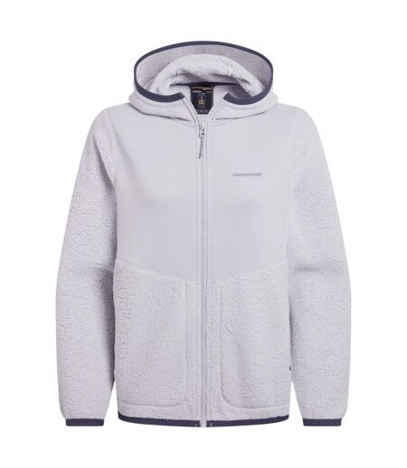 Womens/ladies Telesto Hooded Fleece Jacket Lunar Grey Craghoppers