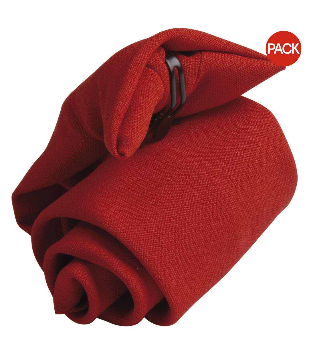 Lot de 2  Cravate à clipser homme taille unique rouge Premier-1