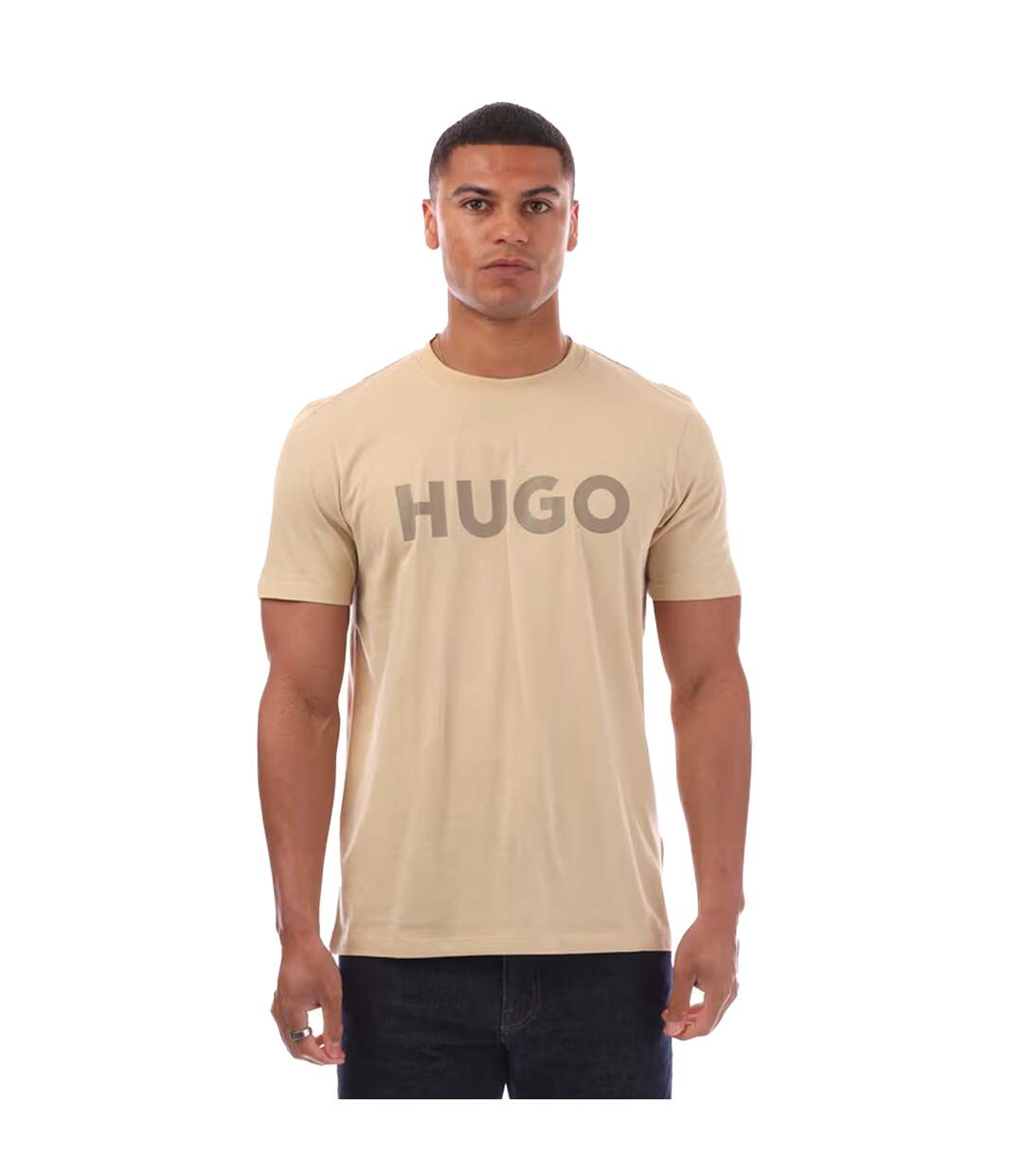 T-shirt Motif/style Logo Dulivio Homme Beige Hugo-3