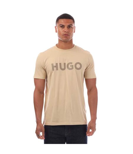 T-shirt Motif/style Logo Dulivio Homme Beige Hugo